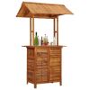 Patio Bar Table with Rooftop 44.5"x41.7"x85.4" Solid Wood Acacia