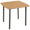 Patio Table 31.5"x31.5"x28.3" Solid Acacia Wood and Steel