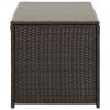 Patio Storage Box Poly Rattan 39.3"x19.6"x19.6" Brown