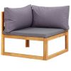 5 Piece Patio Lounge Set with Cushions Solid Acacia Wood