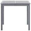 Patio Table Gray 31.5"x31.5"x29.1" Solid Acacia Wood