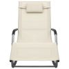 Sun Loungers 2 pcs Textilene Cream and Gray