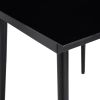 Patio Dining Table Black 78.7"x39.4"x29.1" Steel and Glass