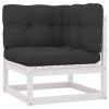 8 Piece Patio Lounge Set with Cushions Solid Pinewood