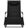 Sun Loungers 2 pcs Textilene Black and Gray