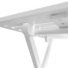 Bistro Table White 18.1"x18.1"x18.5" Solid Acacia Wood