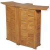 Folding Bar Table 61"x20.9"x41.3" Solid Teak Wood