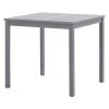 Patio Table Gray 31.5"x31.5"x29.1" Solid Acacia Wood