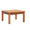 Patio Coffee Table 23.6"x23.6"x14.2" Solid Acacia Wood