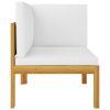 Patio Corner Sofas 2 pcs with Cushions Solid Acacia Wood