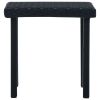 Patio Tea Table Black 15.7"x15.7"x15.7" Poly Rattan