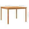 Patio Dining Table 43.3"x43.3"x30.3" Solid Teak Wood