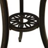 Patio Table Bronze 24.4"x24.4"x25.6" Cast Aluminum