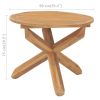 Patio Dining Table Ø35.4"x29.5" Solid Teak Wood