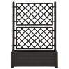 Garden Planter with Trellis 39.4"x16.9"x55.9" PP Anthracite