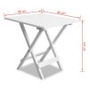 Bistro Table White 18.1"x18.1"x18.5" Solid Acacia Wood