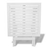 Bistro Table White 18.1"x18.1"x18.5" Solid Acacia Wood