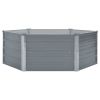 Raised Garden Bed 50.8"x50.8"x18.1" Galvanized Steel Gray