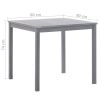 Patio Table Gray 31.5"x31.5"x29.1" Solid Acacia Wood