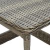 Patio Table Brown 7.7"x17.7"x18.3" Poly Rattan