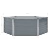 Raised Garden Bed 50.8"x50.8"x18.1" Galvanized Steel Gray