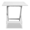 Bistro Table White 18.1"x18.1"x18.5" Solid Acacia Wood