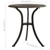 Patio Table Bronze 24.4"x24.4"x25.6" Cast Aluminum