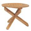 Patio Dining Table Ø35.4"x29.5" Solid Teak Wood