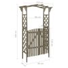 Pergola with Gate 45.7"x15.7"x80.3" Gray Solid Firwood